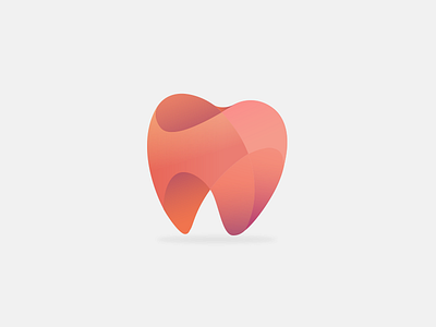 Tooth flow gradient logo smooth tooth