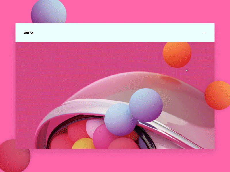 Ueno morphing animation bubbles colors menu morphing ueno