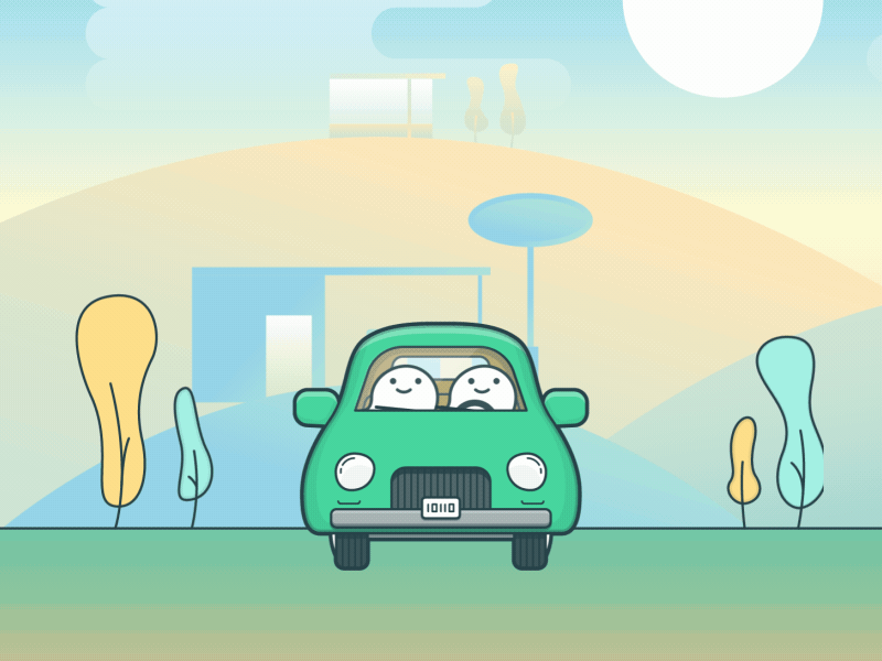 Waze Carpool - Fireworks animations car carpool firework icons illustrations waze