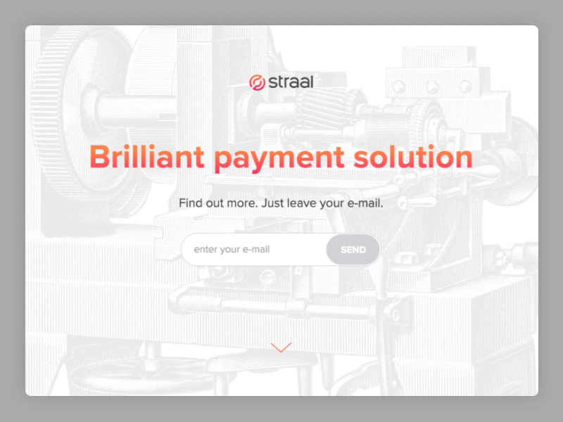 Straal Minisite flat form landing lineart machine minisite payment splash ui ux web webdesign