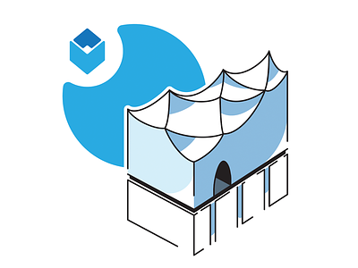 Elbphilharmonie architecture building hamburg icon illustration indoor isometric landmark location philharmonic
