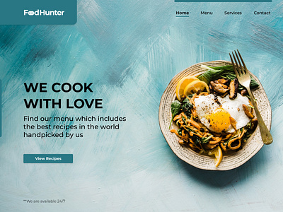 Sample Landing Page Hero Section - A FoodHunter Adventure