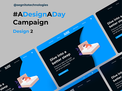 ADesignADay Campaign - Design 2 - A Landing Page Hero Section