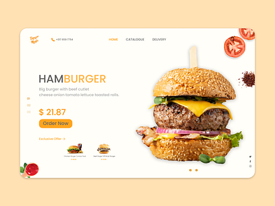 Food Landing Page UI/UX Design