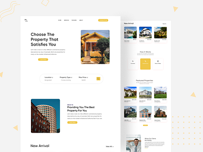 Real Estate Web Design Exploration agency creative homepage house landing minimal property real estate ui ux website website design