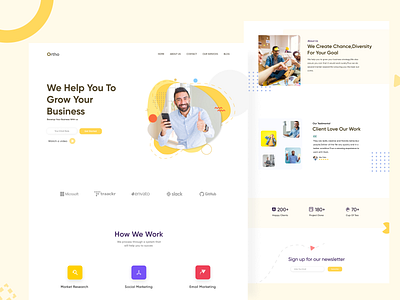 Business Agency Landing Page Design agency agency website best shot branding business colorful digital landing landing page marketing website minimal trending design typography ui ux website design