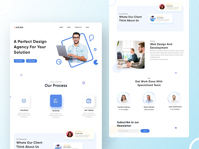 ARCADE - Agency Landing Page agency agency website branding clean creative agency ecommerce homepage landing landing design minimal ui ux website website design website template