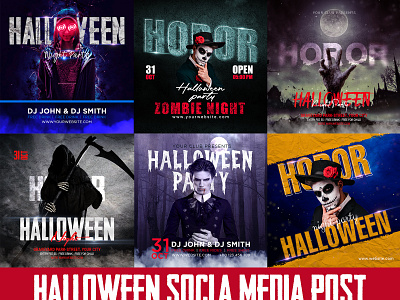 Halloween Social Media Post Design. banner design branding graphic design
