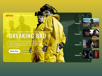 BREAKING BAD NETFLIX UI DESIGN