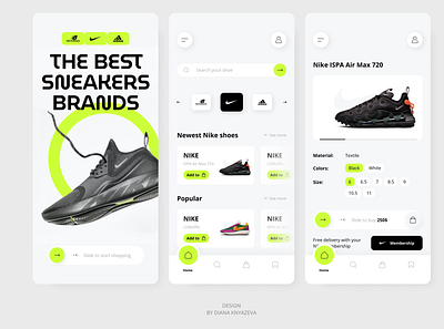 Multibrand Shop — Mobile App app design mobile typography ui ux vector