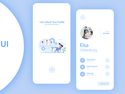 Clean and Unique Profile UI design app design flat illustration logo minimal ui ux ux ui design