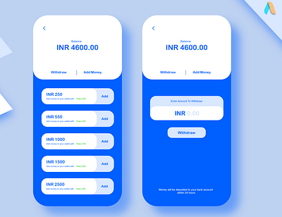 Wallet UI Design app design flat illustration minimal ui ux