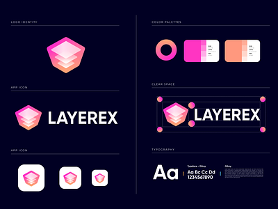 Layerx Modern Logo Branding | Modern Crypto Trading Logo Design