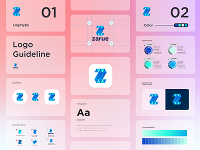 Zarue Logo & Branding | Z letter logo mark