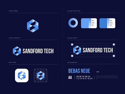 Sandford Tech Logo & Branding | S letter logo mark best logo branding branding logo crypto logo design illustration logo logo branding minimalist logo modern logo new logo s logo tech logo ui