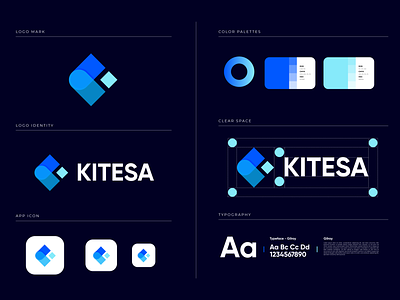 KITESA Modern Logo Branding | K letter logo mark ♥️