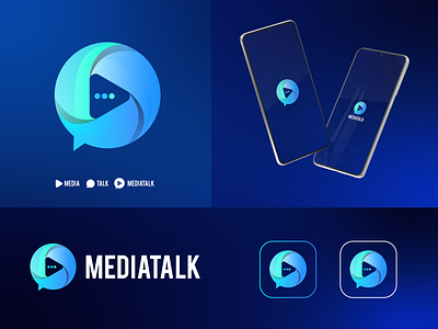 MediaTalk Modern Logo Branding ❤️