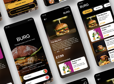 BURG a digital with ANTARYS Kiosk app design menu mobile ui ux web