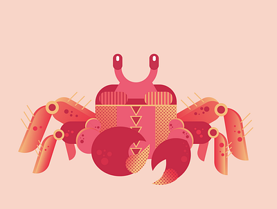 Ghost Crab animal colour crab design geometric illustration vector vector art