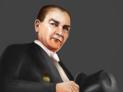 Mustafa Kemal Atatürk artwork design illustration