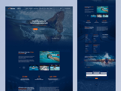 Mevis - Swimming School Website design figma graphic design landing mevis swimming ui web design website