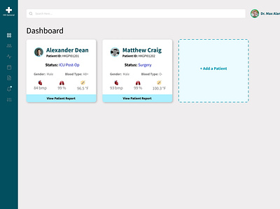 HKGeneral Hospital - Doctor Dashboard dashboard design dashboard ui design doctor doctor dashboard ui web