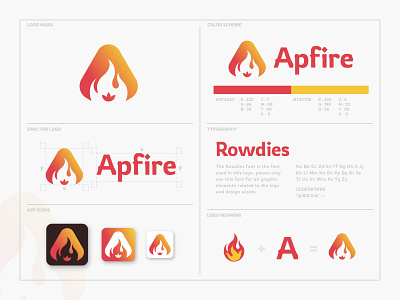 Apfire logo application branding branding identiy graphic design logo logo apps logodesign modern logo