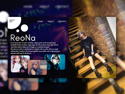 ReoNa UI Design design music portolio reona ui ui ux ui design uiweb web website
