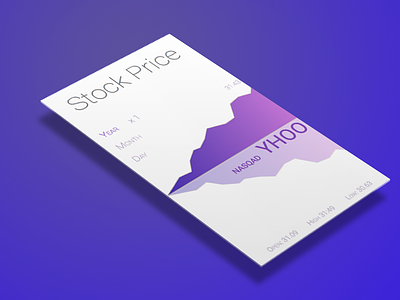 Stock Price Tracker concept iphone mobile purple stock price
