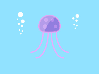 JellyFish flat illustration jellyfish vector