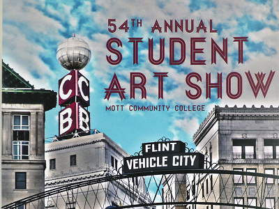 Mott Community College Art Show Poster art art show design flint graphic design michigan mott community college nathan karinen poster poster design student student art