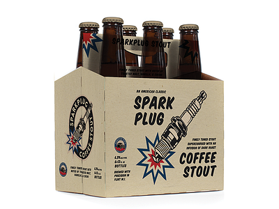 Vehicle City Brewing Sparkplug Stout Packaging