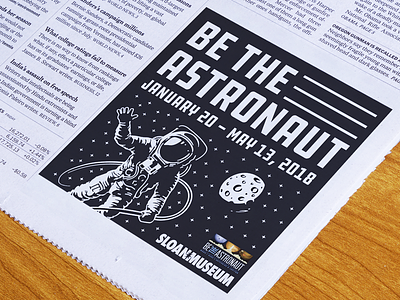 Sloan Newspaper Ad 2 advertisement advertising campaign astronaut be the astronaut ddc hardware graphic design newspaper outer space space typography vector vector illustration