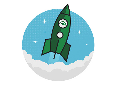 SUPPLY.com - Launch Sticker greens launch outer space rocket space vector website