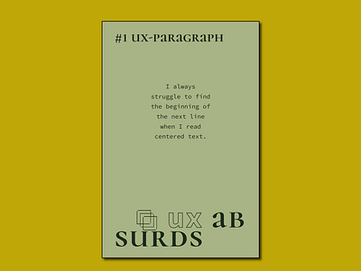 #1 ux paragraph - ux absurds htmlcss poster ux