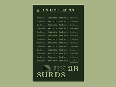 #4 ux-link/button labels - ux absurds htmlcss poster ux