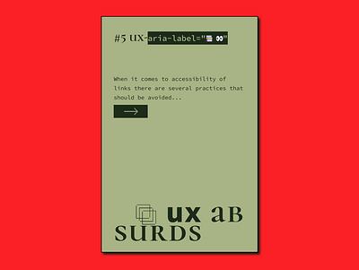 #5 ux-aria-label="read more" - ux absurds htmlcss poster ux