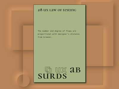 #8 ux law of testing - ux absurds htmlcss poster ux