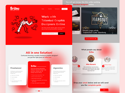 Sribu Website Redesign app design branding design freelance graphic design interaction design interface design landing page landing page design sribu ui ui design user experience user interface web design website wordpress