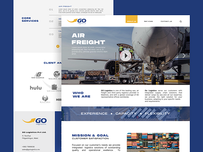 GO Logistics - Website Design app design company website design interaction design interface design logistic logistic website ui ui design uiux user experience user interface web design website