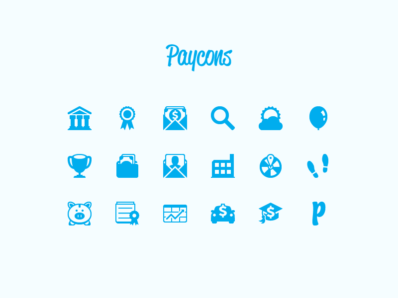 Paycons icons glyph font paycons bank badge search dream balloon goal company savings invest loan