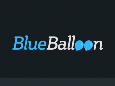 Blue Balloon Logo balloon blue dark lines logo payoff