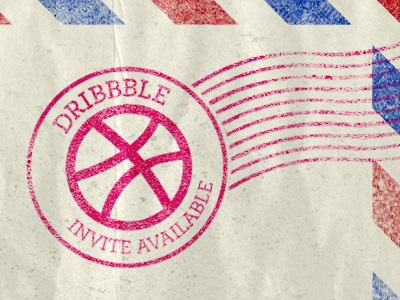 Get a Dribbble Invite! dribbble envelope giveaway invite letter photoshop stamp