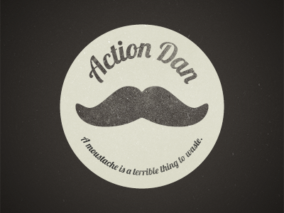 It's Action Dan! action dan grunge moustache mustache sticker