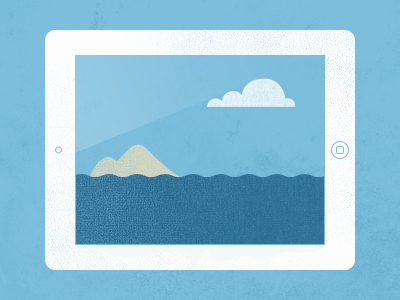 Fluid Landscape blue illustration ipad island landscape