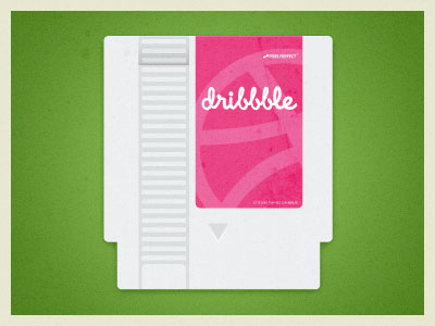 Dribbble NES cartridge grunge nes nintendo old school rebound