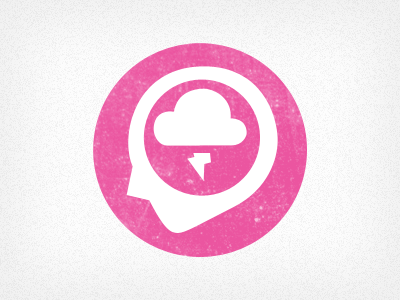 Brainstorm Rebound cloud icon pink rebound
