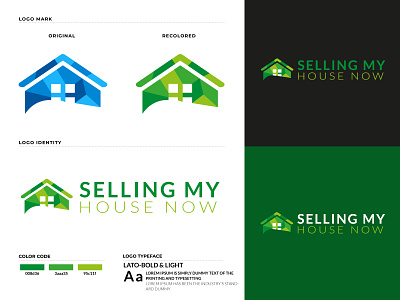 Selling home real estate logo