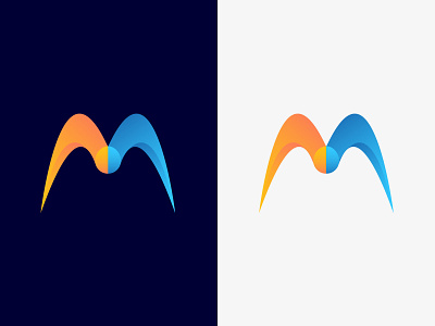 M letter modern logo