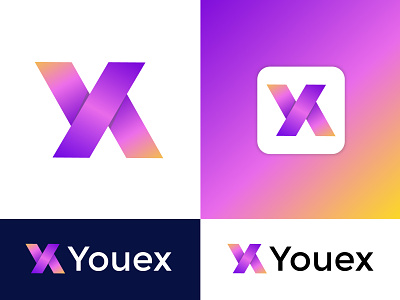 YX letter logo design